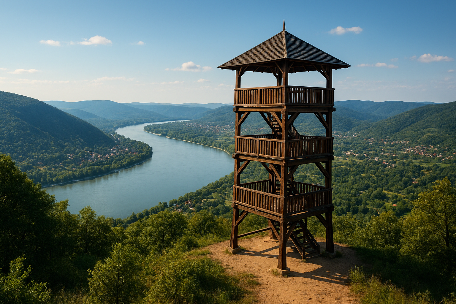 Julianus-kilátó panorámahely a Dunakanyarban